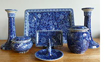 Blue Dragon Dressing Table Set - pattern 8315